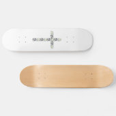Kreuz des Silbers und der weißen Rosen Skateboard (Horizontal)