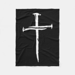 Kreuz Drei Nägel Christlich Vintage 1 Kreuz 3 Nage Fleecedecke
