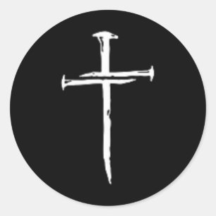 Kreuz Drei Nägel Christlich Vintage 1 Kreuz 3 Nage Runder Aufkleber
