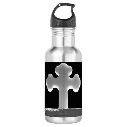Kreuz Edelstahlflasche (Vorderseite)