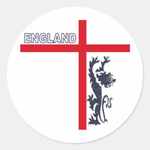 Kreuz ENGLANDS George Runder Aufkleber