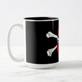Kreuz entbeint Piraten-Tasse Zweifarbige Tasse (Links)