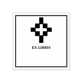Kreuz-Exlibris Gummistempel (Prägung)