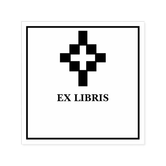 Kreuz-Exlibris Permastempel (Design)