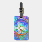 Kreuz, Friedenszeichen Gepäckanhänger (Vorderseite vertikal)