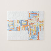 Kreuz gemacht von den Wörtern Puzzle (Horizontal)
