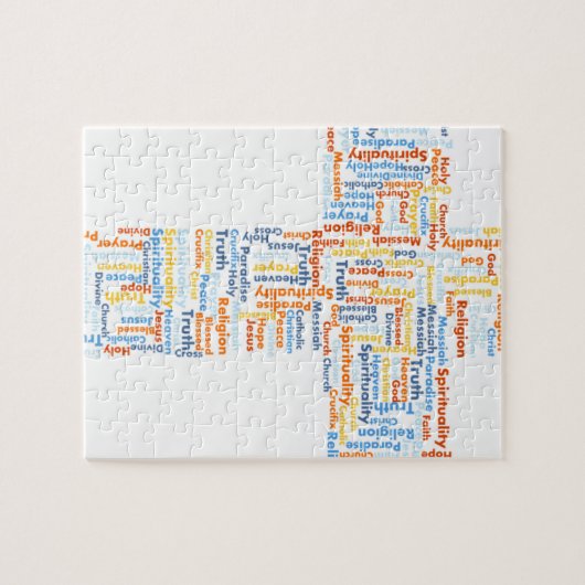 Kreuz gemacht von den Wörtern Puzzle (Horizontal)