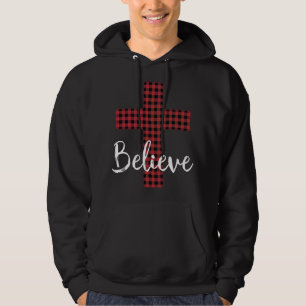 Kreuz glauben Jesus Buffalo Karierten Christlichen Hoodie