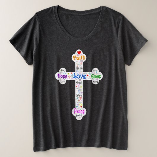 Kreuz Große Größe T-Shirt (Design vorne)