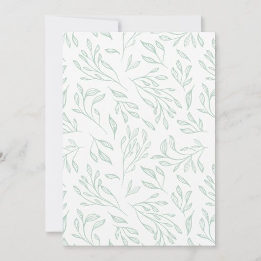 Kreuz & Grün Foto in der Erinnerung Ankündigung (Rückseite)