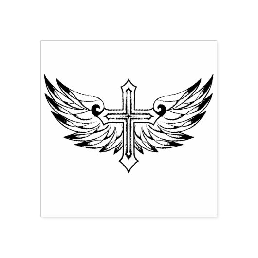 Kreuz Gummistempel (Prägung)