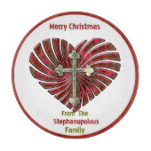 Kreuz-Herz (Personalisiertes Plättchen) Schneidebrett (Vorderseite)