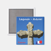 Kreuz im Dorf Laguiole Magnet (Vorderseite/Rückseite)
