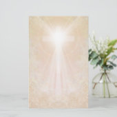 Kreuz im Goldbriefpapier Briefpapier (Stehend Vorderseite)