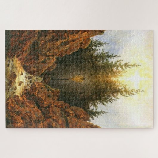 Kreuz im Wald - Caspar David Friedrich Puzzle (Horizontal)