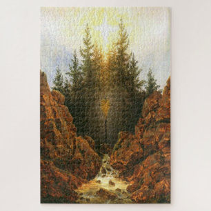 Kreuz im Wald - Caspar David Friedrich Puzzle