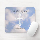 Kreuz in Cloudy Sky Auferstehung Blue Oaster Gesch Mousepad (Mit Mouse)