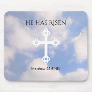 Kreuz in Cloudy Sky Auferstehung Blue Oaster Gesch Mousepad