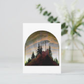 Kreuz in den Bergen, Friedrich Postkarte (Stehend Vorderseite)