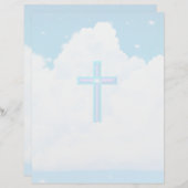 Kreuz in den Wolken - 8,5" x 11" Stationierblech (Vorne/Hinten)