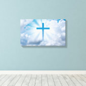 Kreuz in den Wolken Leinwanddruck (Insitu (Holzboden))