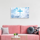 Kreuz in den Wolken Leinwanddruck (Insitu (Wohnzimmer))