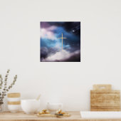Kreuz in den Wolken Poster (Küche)