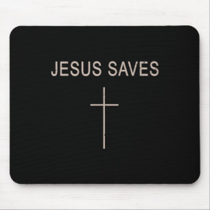 Kreuz Jesus Retten Minimalistischer Christlicher G Mousepad