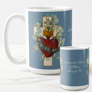 Kreuz Jungfrau Maria Unbeflecktes Herz Religiös Kaffeetasse