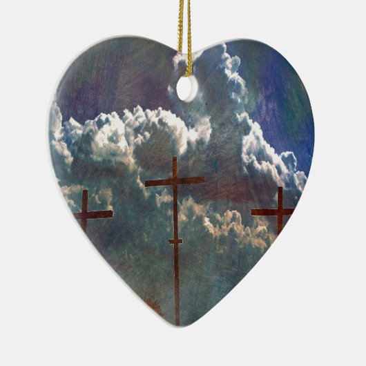 Kreuz Keramik Ornament (Rechts)