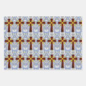 Kreuz konzipierte, 19" x 29" Wrapping Paper Sheets Geschenkpapier Set (Vorderseite 2)