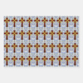 Kreuz konzipierte, 19" x 29" Wrapping Paper Sheets Geschenkpapier Set (Vorderseite)