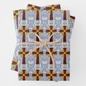 Kreuz konzipierte, 19" x 29" Wrapping Paper Sheets Geschenkpapier Set (Beispiel)