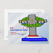 Kreuz & Kranz - Gedenktag Postkarte (Vorne/Hinten)