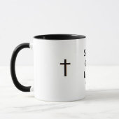 Kreuz, Kreuz, Lächeln-Gott-Lieben Sie Tasse (Links)