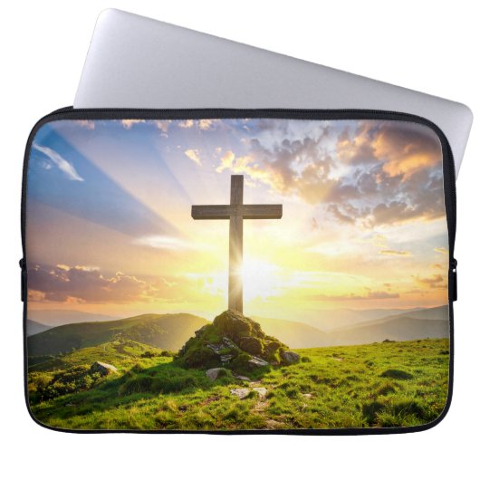 Kreuz Laptopschutzhülle (Vorderseite)