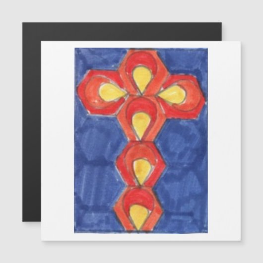 Kreuz-Magnetkarte Magneteinladung (Vorne/Hinten)