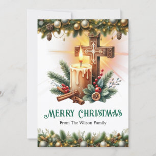 Kreuz mit Candle und Cinnamon Sticks, Weihnachten