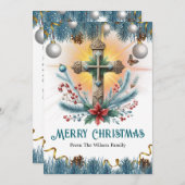 Kreuz mit Candy Canes und Poinsettia, Weihnachten (Vorne/Hinten)