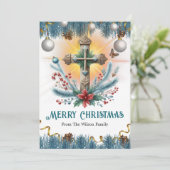 Kreuz mit Candy Canes und Poinsettia, Weihnachten (Stehend Vorderseite)