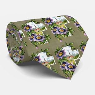 Kreuz mit Clematisblumen Krawatte