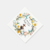 Kreuz mit dekorativen Eiern I Blumenoster Serviette (Ecke)