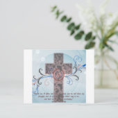 Kreuz mit der Schrift Postkarte (Stehend Vorderseite)