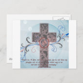 Kreuz mit der Schrift Postkarte (Vorne/Hinten)