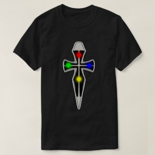 Kreuz mit Edelsteinen T-Shirt