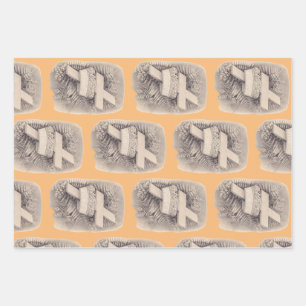 Kreuz mit einer Krone und Sieg Geschenkpapier Set