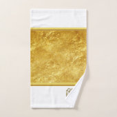 Kreuz mit Flügeln und weißer und goldfarbener Foli Badhandtuch Set (Handtuch)