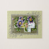 Kreuz mit Kirche und Blumen Puzzle (Horizontal)