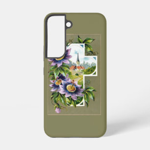 Kreuz mit Kirche und Blumen Samsung Galaxy Hülle