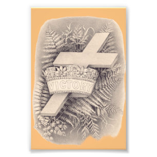 Kreuz mit Krone und Sieg Fotodruck